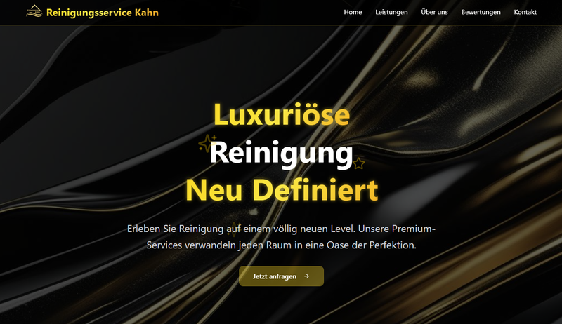 Screenshot des Projekts Reinigungsservice Kahn mit professioneller Website.